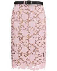 Self-Portrait - Lace Midi Skirt Polyester - Lyst