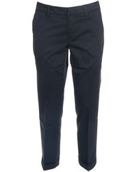 Fay Chino Pants In - Blue