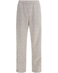 Gcds - All-Over Logo Pinstripe Track Pants Sandshell/Bone - Lyst