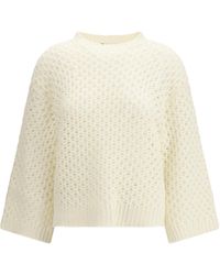 Fabiana Filippi - Jumper Platinum Yarn With Micro Sequins - Lyst