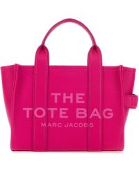 Marc Jacobs - Fuchsia Leather Mini The Tote Bag Handbag - Lyst