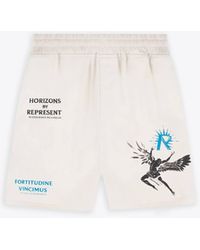 Represent - Icarus Short Off Lyocell Shorts With Icarus Graphic Print And Logo - Lyst