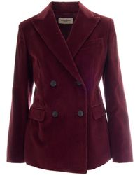 Max Mara - Double-Breasted Corduroy Blazer - Lyst