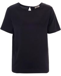 Max Mara - Short Sleeve Blouse With Back Keyhole - Lyst