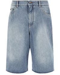 Dolce & Gabbana - Dolce & Gabbana Cotton Denim Bermuda Shorts - Lyst