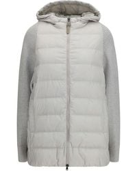Brunello Cucinelli - Long Monili Chain Puffer Jacket - Lyst