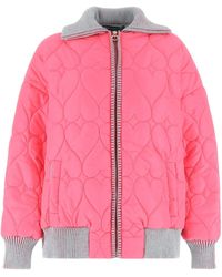 Marco Rambaldi - Fluo Polyester Blend Padded Bomber - Lyst