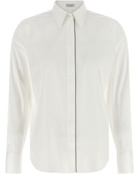 Brunello Cucinelli - Cotton Blouse - Lyst