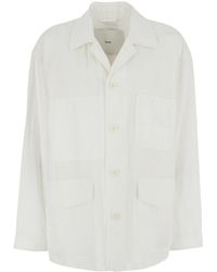 DUNST - Jacket With Wide Collar And Three Patch Pockets On The Front Cotton Blend For Nylon Blazers - Lyst