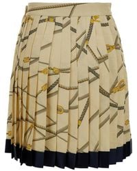 Versace Baroque Train Mini Skirt in Black | Lyst