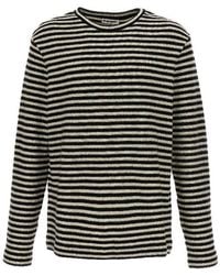 Jil Sander - Striped Wool Compact Jersey T-Shirt - Lyst