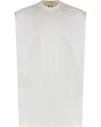 Rick Owens - Ribbed Cotton Tank Top T-Shirts - Lyst