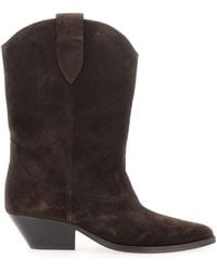 Isabel Marant - 'Duerto' Ankle Boots With Low Block Heel - Lyst