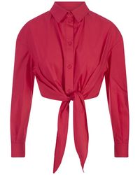 ALESSANDRO ENRIQUEZ - Popelin Shirt With Knot - Lyst