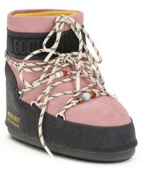 Moon Boot - Boots Icon Low Suede-Rose Calf Leather (Bos Taurus) - Lyst