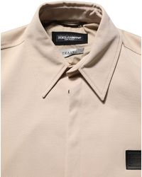 Dolce & Gabbana - Logo Overshirt Cotton Casual Shirt Elastane Polyester - Lyst