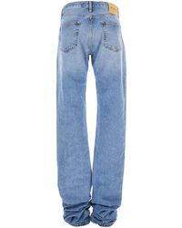 The Attico Paneled Jeans in Blue | Lyst