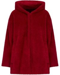 Weekend by Maxmara - Hooded Coat Virgin Wool Bomber Jackets - Lyst