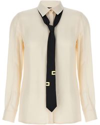 Elisabetta Franchi - Butter Shirt With Tie - Lyst