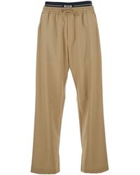 MSGM - Wool Pants - Lyst