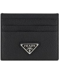 Prada - Leather Card Holder - Lyst