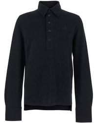 Vivienne Westwood - Long-Sleeved Polo Shirt With Tone-On-Tone Logo On The Front - Lyst