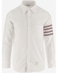 Thom Browne - 4 Bar Tricolor Cotton Shirt - Lyst
