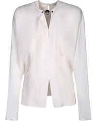 Rabanne - Crepe Blouse With Detail - Lyst