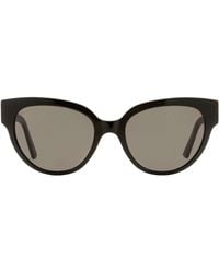 Balenciaga - Oval Sunglasses Bb0050S 001- 55Mm Plastic (Acetate) - Lyst