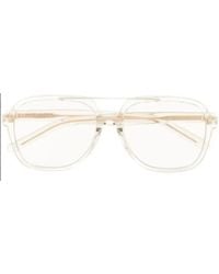 Saint Laurent - Saint Laurent Eyewear Sl545 Clear-Lens Aviator Eyeglasses — Clear - Lyst