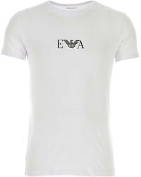 Emporio Armani - White Stretch Cotton T-shirt Set - Lyst
