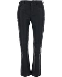 AG Jeans - High-Waisted Sophie Flared Leather Jeans Lamb - Lyst