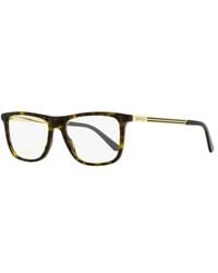 Gucci - Classic Rectangular Eyeglasses Gg0691O 002 Havana- 54Mm Plastic (Acetate)/Metal - Lyst