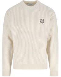 Maison Kitsuné - Lightweight Merino Wool Sweater - Lyst