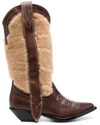 Sonora Boots - Embroidered Leather Texan Boots - Lyst