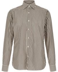 Borriello - Striped Cotton Poplin Shirt - Lyst