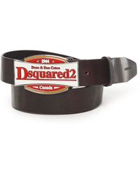 DSquared² - Belt With Logo Plaque - Lyst