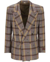 Louis Vuitton Lv Ss21 Daier Checkered Long Sleeve Jacket Brown in Orange  for Men