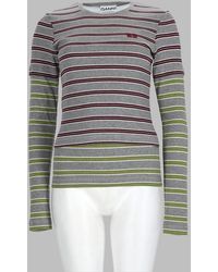Ganni - Layered Cotton T-Shirt Organic Elastane T-Shirts And Polos - Lyst