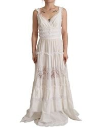 Dolce & Gabbana - Dress With Lace Details - Lyst