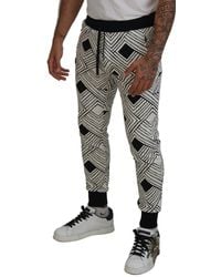Dolce & Gabbana - Geometric Print Joggers Pan74757 - Lyst