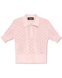 DSquared² - Cotton Polo Top, - Lyst