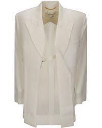 Victoria Beckham - Fold Detail Tailored Jacket - Lyst