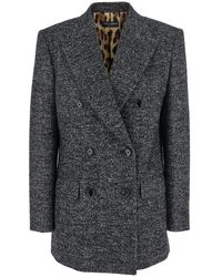 Dolce & Gabbana - Double-Breasted Jacket With Peak Revers - Lyst