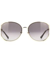 Gucci - Sunglasses Oval Full Rim, -Havana Frame And Gradient Lens Gg0650Sk002 - Lyst