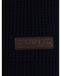DSquared² - Logo Patch Knit Wool Scarf Accessories - Lyst