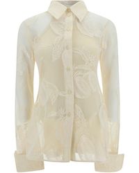 Sportmax - Lace Detailed Long-Sleeved Top - Lyst