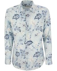Etro - Jacquard Shirt With Floral Pattern - Lyst