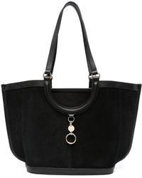 See By Chloé - Logo Engraved Suede Tote Bag - Lyst