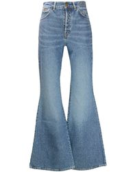 Chloé - Wide Leg Denim Jeans - Lyst